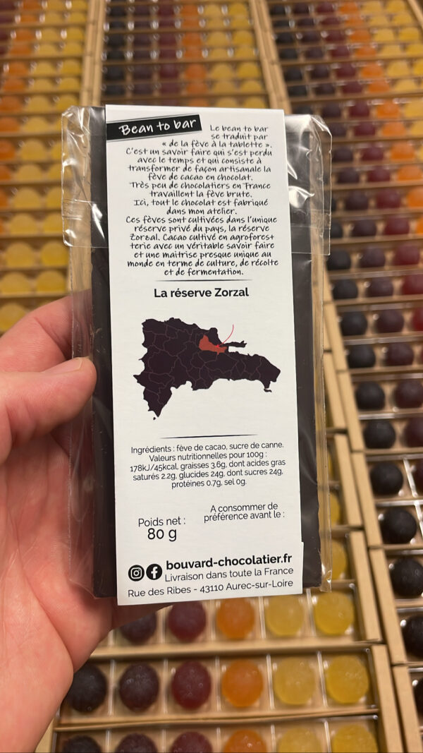 Tablette de chocolat Noir 75% Zorzal – Image 3
